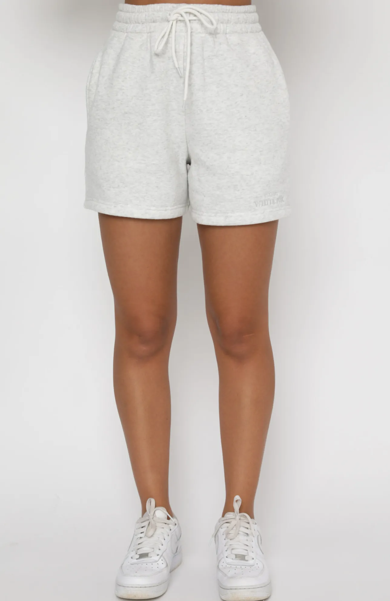 White Fox Boutique Along For The Ride Lounge Shorts Marle grey Flash Sale
