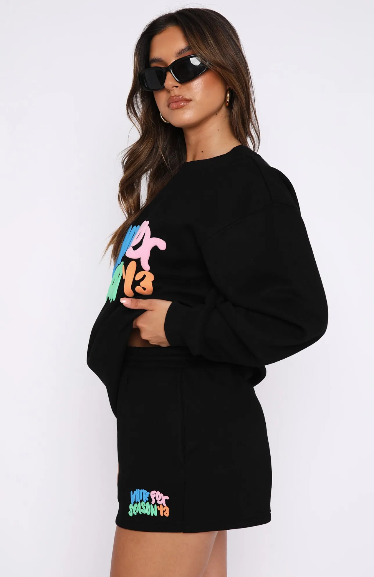 White Fox Boutique Best Is Yet To Come Oversized Sweater black Cheap