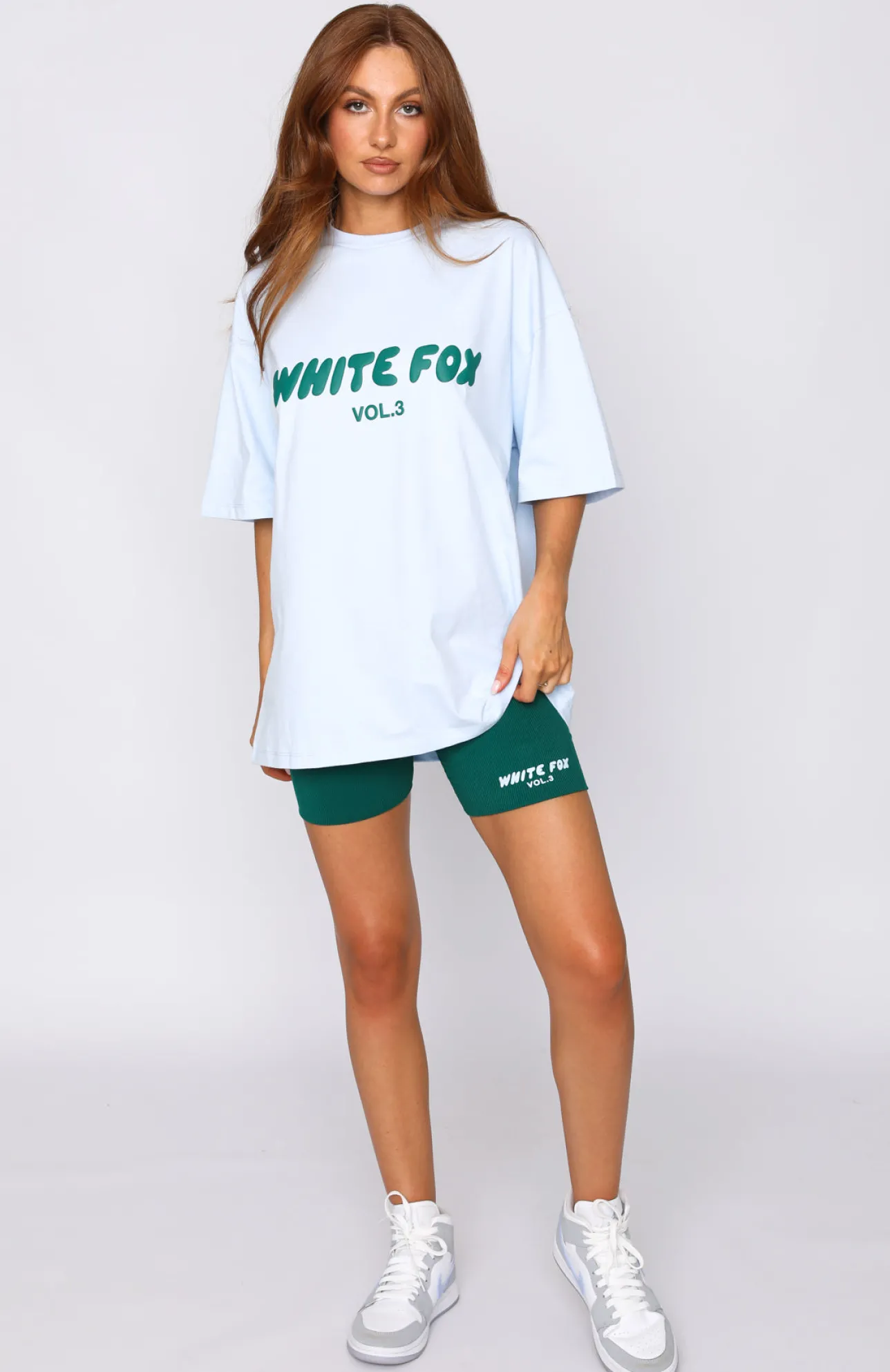 White Fox Boutique Offstage Ribbed Bike Shorts Forest green Store