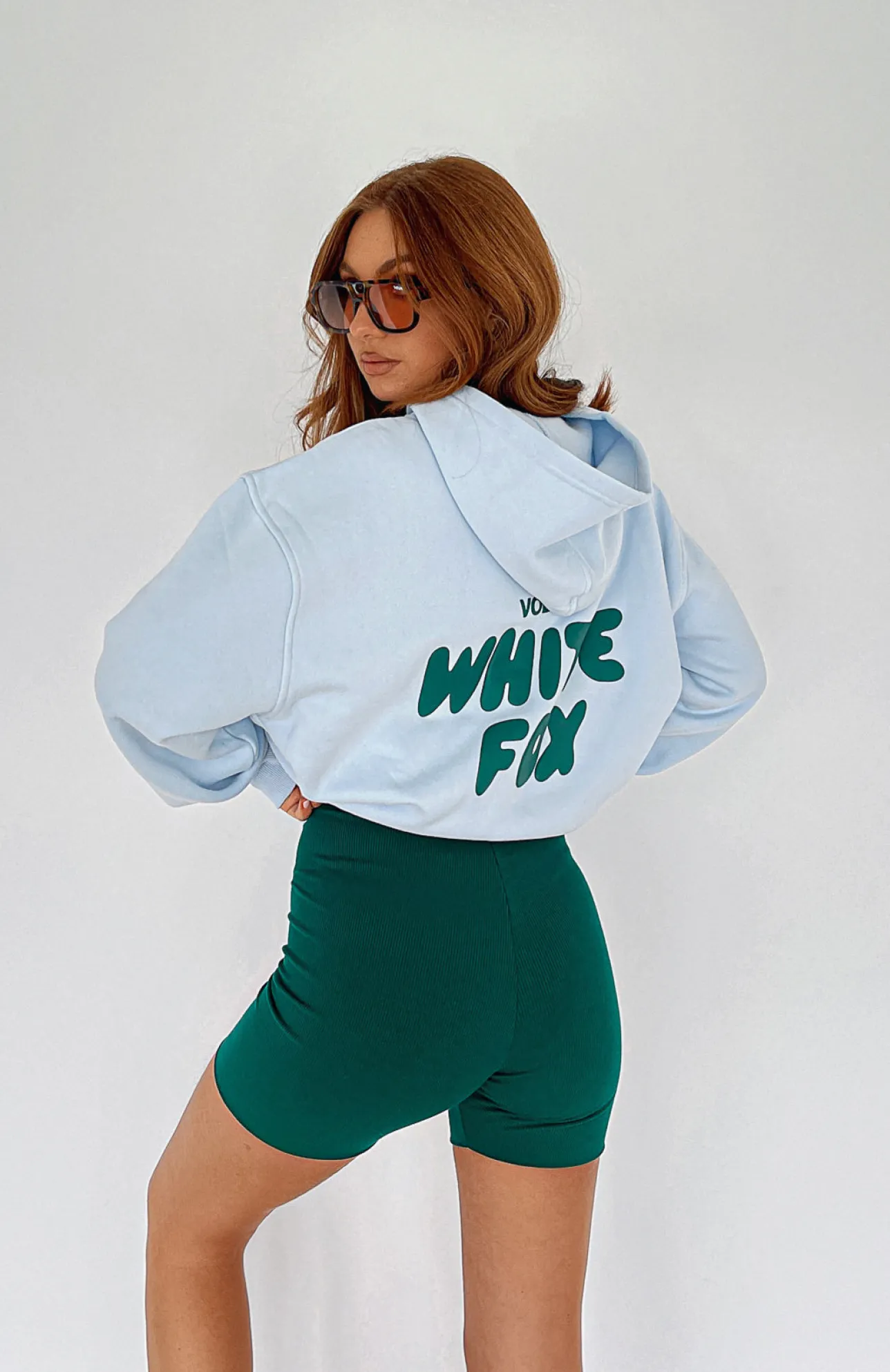 White Fox Boutique Offstage Ribbed Bike Shorts Forest green Store