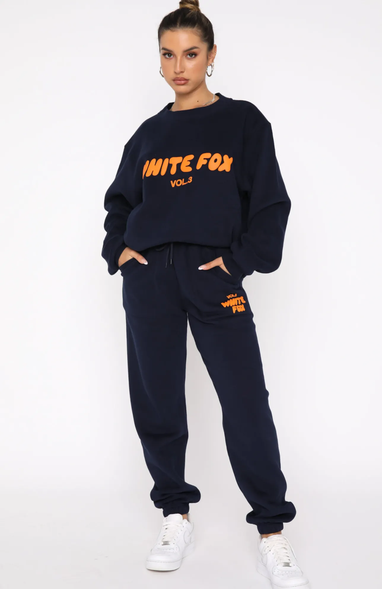 White Fox Boutique Offstage Sweatpants Space Navy blue Best Sale